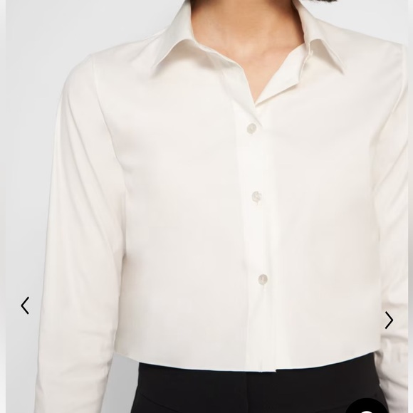 Theory Cropped Buttondown, size small, never worn - Picture 3 of 5